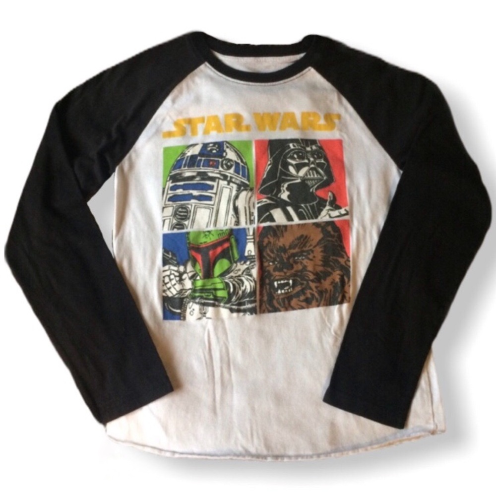 Star Wars™️ Baseball Black White T-Shirt Youth L